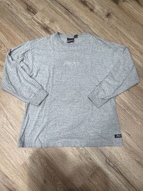 Y2K Phat Farm Men's Heather Gray Long Sleeve Logo Tee